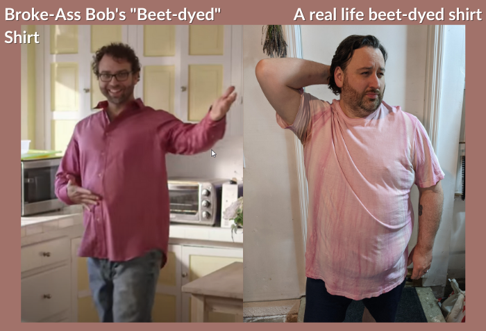 Beet Dyed Shirt Comparison